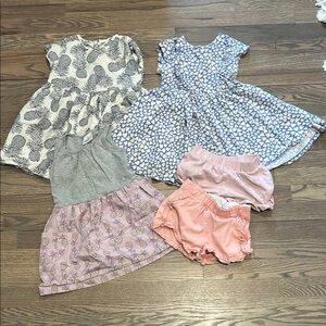Set of Girls' Dresses and Shorts